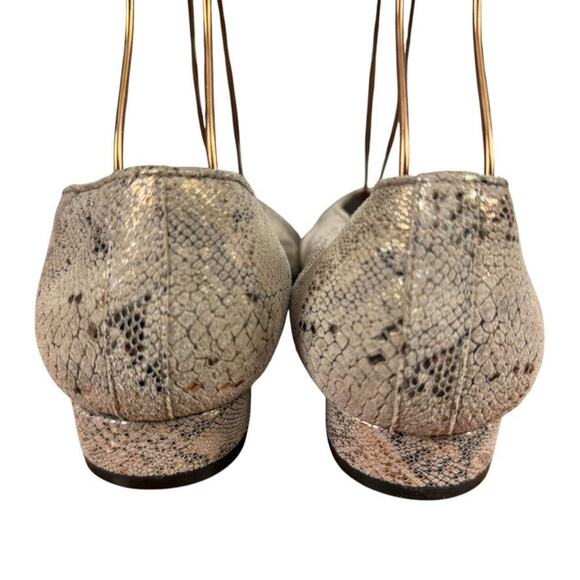 Vaneli Van Eli Nappa Metallic Leather Snake Print Slip On Loafers Shoes sz 10 W - Picture 11 of 16